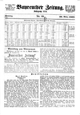 Bayreuther Zeitung Sonntag 30. März 1862