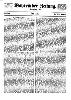 Bayreuther Zeitung Freitag 2. Mai 1862