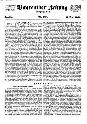 Bayreuther Zeitung Dienstag 6. Mai 1862