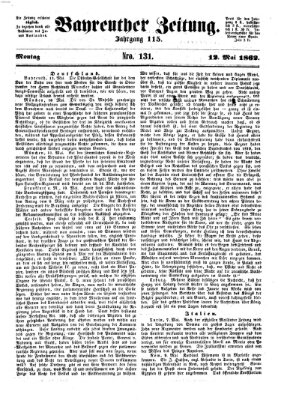 Bayreuther Zeitung Montag 12. Mai 1862