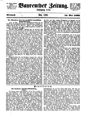 Bayreuther Zeitung Mittwoch 14. Mai 1862