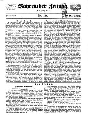 Bayreuther Zeitung Samstag 17. Mai 1862