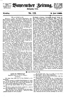 Bayreuther Zeitung Dienstag 3. Juni 1862