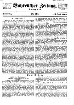 Bayreuther Zeitung Donnerstag 12. Juni 1862