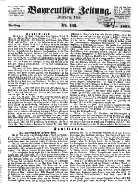 Bayreuther Zeitung Freitag 20. Juni 1862