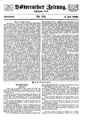 Bayreuther Zeitung Samstag 5. Juli 1862