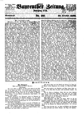 Bayreuther Zeitung Samstag 18. Oktober 1862