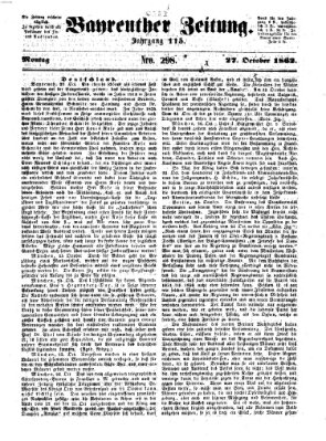 Bayreuther Zeitung Montag 27. Oktober 1862