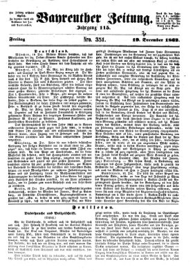 Bayreuther Zeitung Freitag 19. Dezember 1862