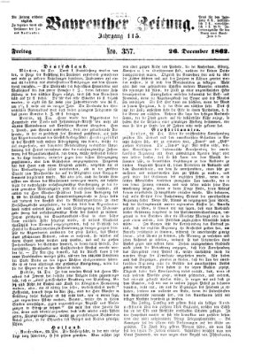 Bayreuther Zeitung Freitag 26. Dezember 1862