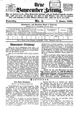 Bayreuther Zeitung Donnerstag 1. Januar 1863