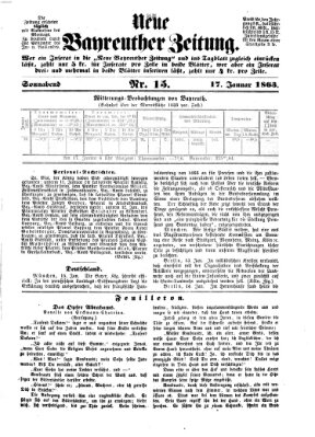 Bayreuther Zeitung Samstag 17. Januar 1863