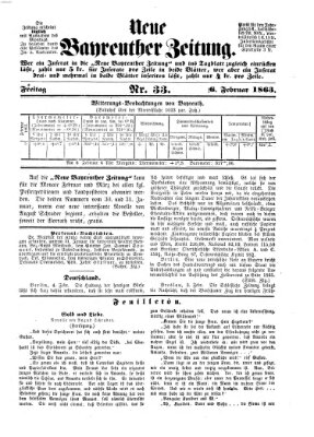 Bayreuther Zeitung Freitag 6. Februar 1863