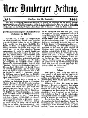 Neue Bamberger Zeitung (Bamberger Zeitung) Samstag 11. September 1869