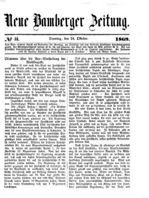 Neue Bamberger Zeitung (Bamberger Zeitung) Sonntag 24. Oktober 1869