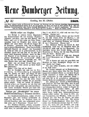 Neue Bamberger Zeitung (Bamberger Zeitung) Samstag 30. Oktober 1869