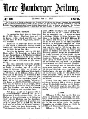 Neue Bamberger Zeitung (Bamberger Zeitung) Mittwoch 11. Mai 1870