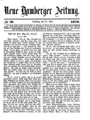 Neue Bamberger Zeitung (Bamberger Zeitung) Samstag 21. Mai 1870