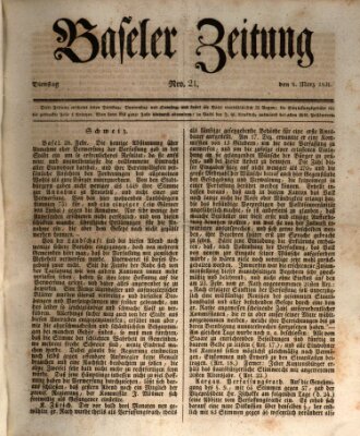 Basler Zeitung Dienstag 1. März 1831