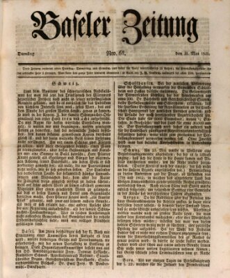 Basler Zeitung Dienstag 31. Mai 1831