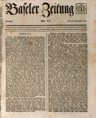 Basler Zeitung Dienstag 29. November 1831