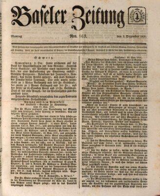 Basler Zeitung Montag 5. Dezember 1831