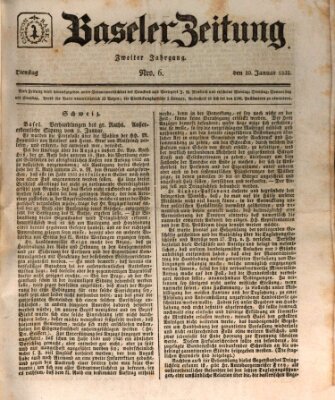 Basler Zeitung Dienstag 10. Januar 1832