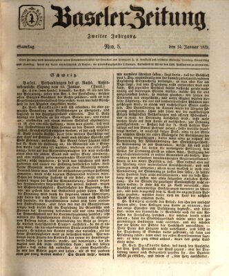 Basler Zeitung Samstag 14. Januar 1832