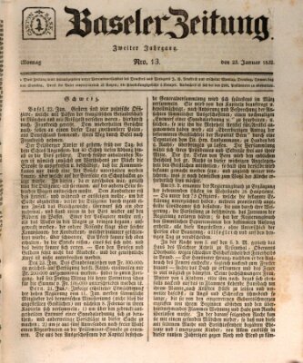 Basler Zeitung Montag 23. Januar 1832