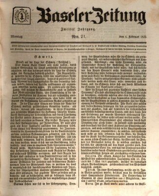 Basler Zeitung Montag 6. Februar 1832
