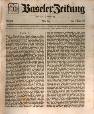 Basler Zeitung Montag 5. März 1832