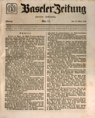 Basler Zeitung Montag 12. März 1832