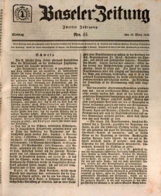 Basler Zeitung Montag 19. März 1832