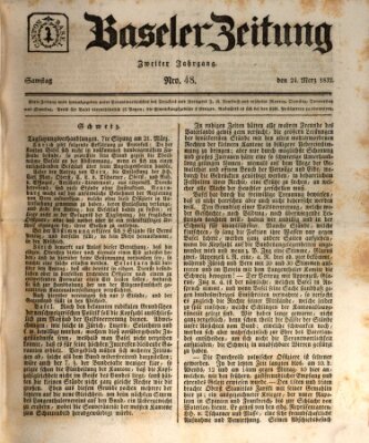 Basler Zeitung Samstag 24. März 1832