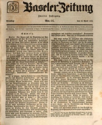 Basler Zeitung Dienstag 24. April 1832