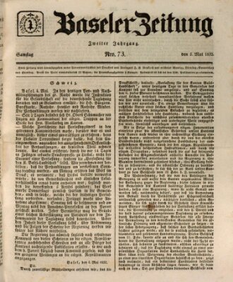 Basler Zeitung Samstag 5. Mai 1832