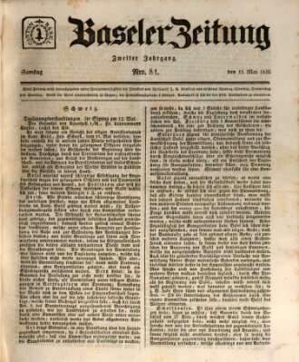 Basler Zeitung Samstag 19. Mai 1832