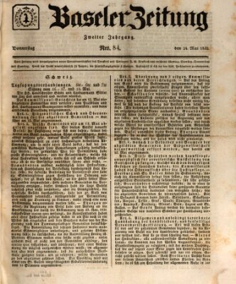 Basler Zeitung Donnerstag 24. Mai 1832