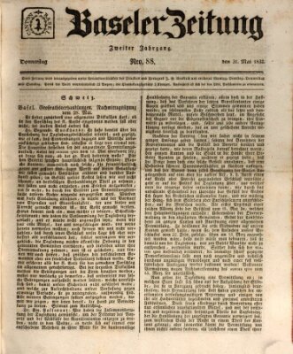 Basler Zeitung Donnerstag 31. Mai 1832