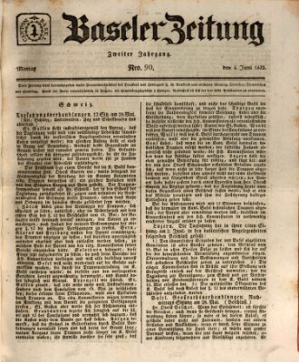 Basler Zeitung Montag 4. Juni 1832