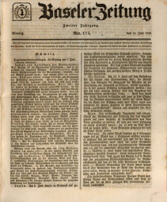 Basler Zeitung Montag 16. Juli 1832