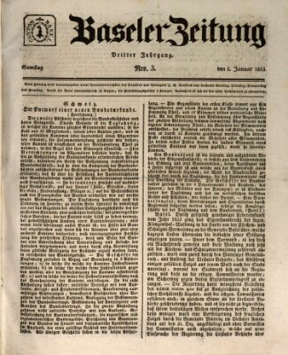 Basler Zeitung Samstag 5. Januar 1833