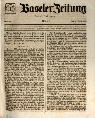 Basler Zeitung Montag 25. März 1833