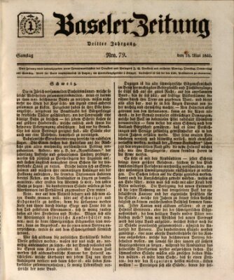 Basler Zeitung Samstag 18. Mai 1833