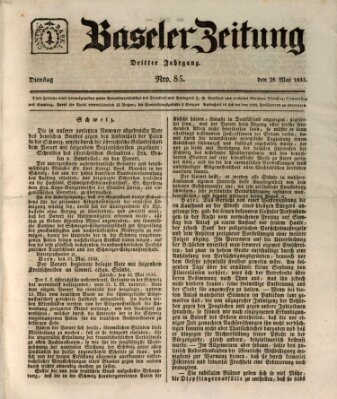 Basler Zeitung Dienstag 28. Mai 1833