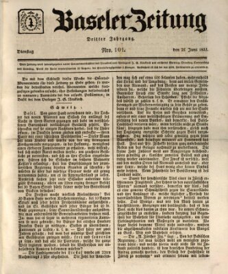 Basler Zeitung Dienstag 25. Juni 1833