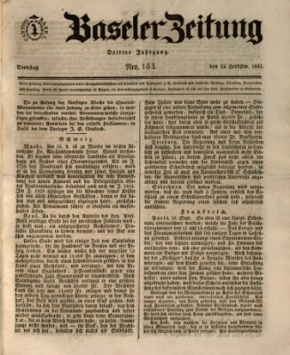 Basler Zeitung Dienstag 24. September 1833