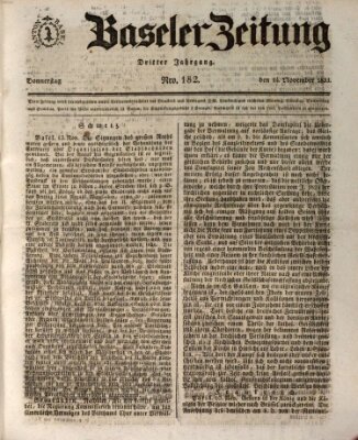 Basler Zeitung Donnerstag 14. November 1833