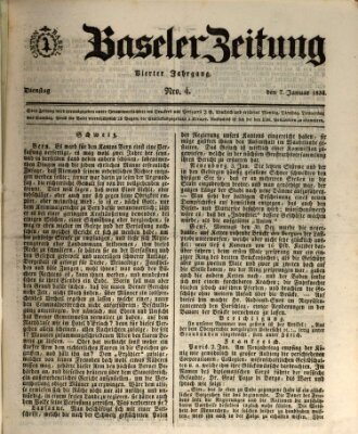 Basler Zeitung Dienstag 7. Januar 1834