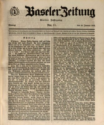 Basler Zeitung Montag 20. Januar 1834